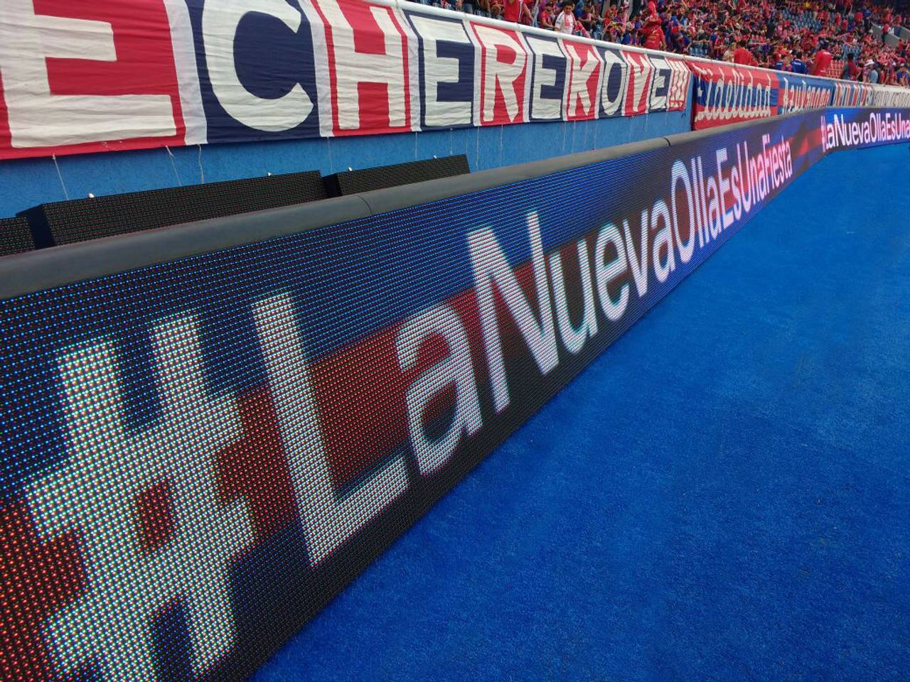 Painel de LED cor azul