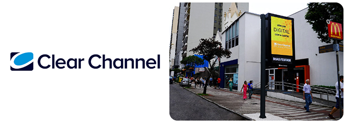 Relógio Digital LED OOH para Mobiliário Urbano