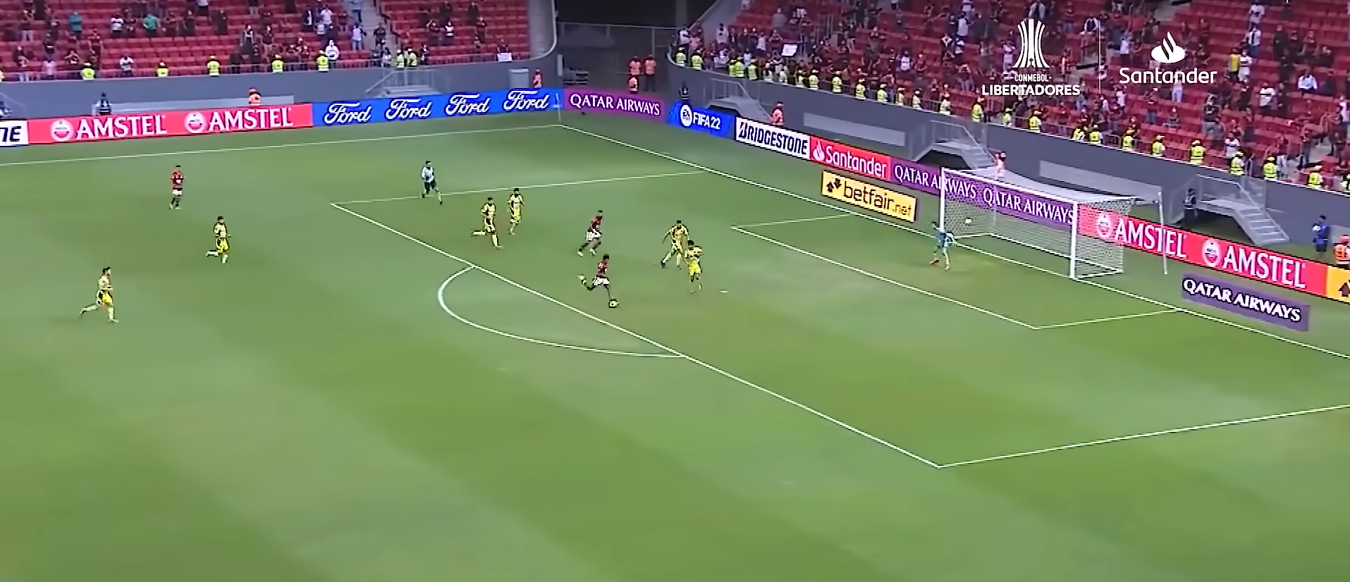 Transmissão de um jogo de futebol