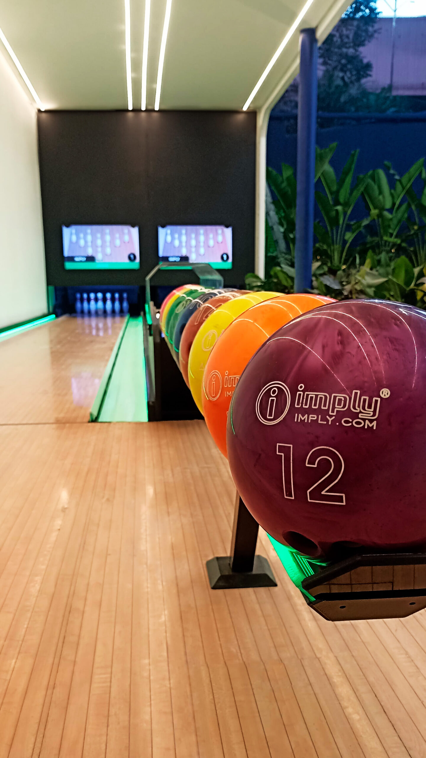 Uma pista de boliche residencial