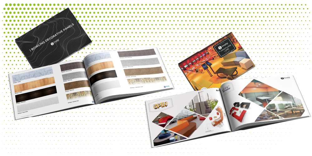 Livros de design das pistas de boliche.