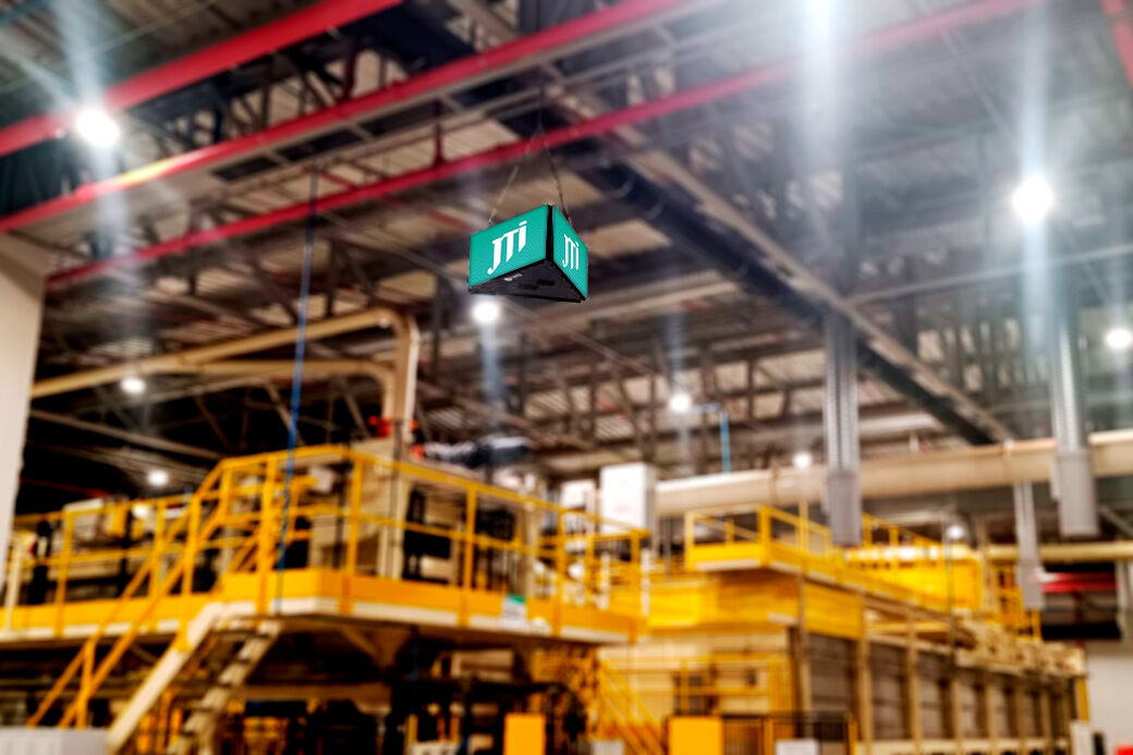 Painel de comunicação dentro de uma fábrica.