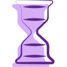 Desenho de uma ampulheta.