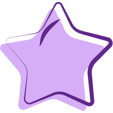 Desenho de uma estrela de 5 pontas.