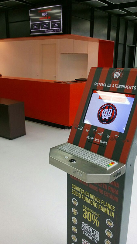 Terminal de sistema de atendimento